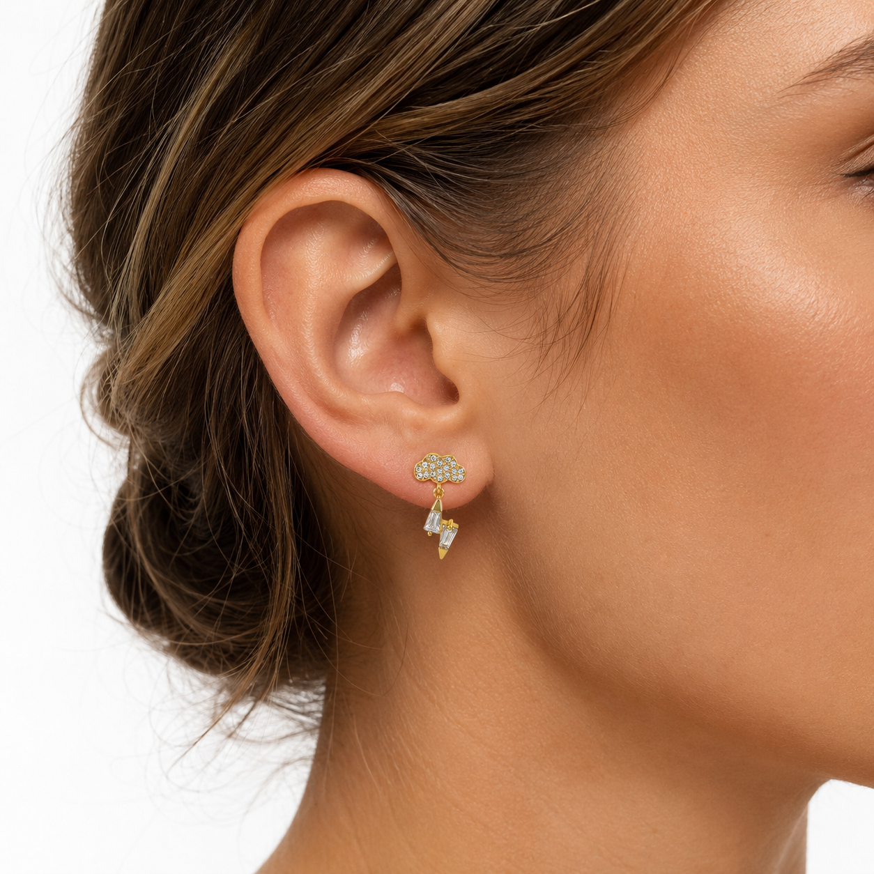 Lightening Bolt Drop Earrings