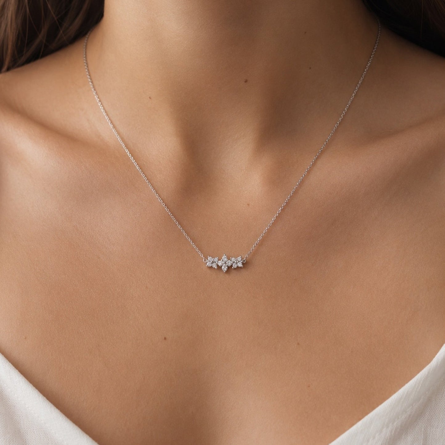 Three Flower Necklace