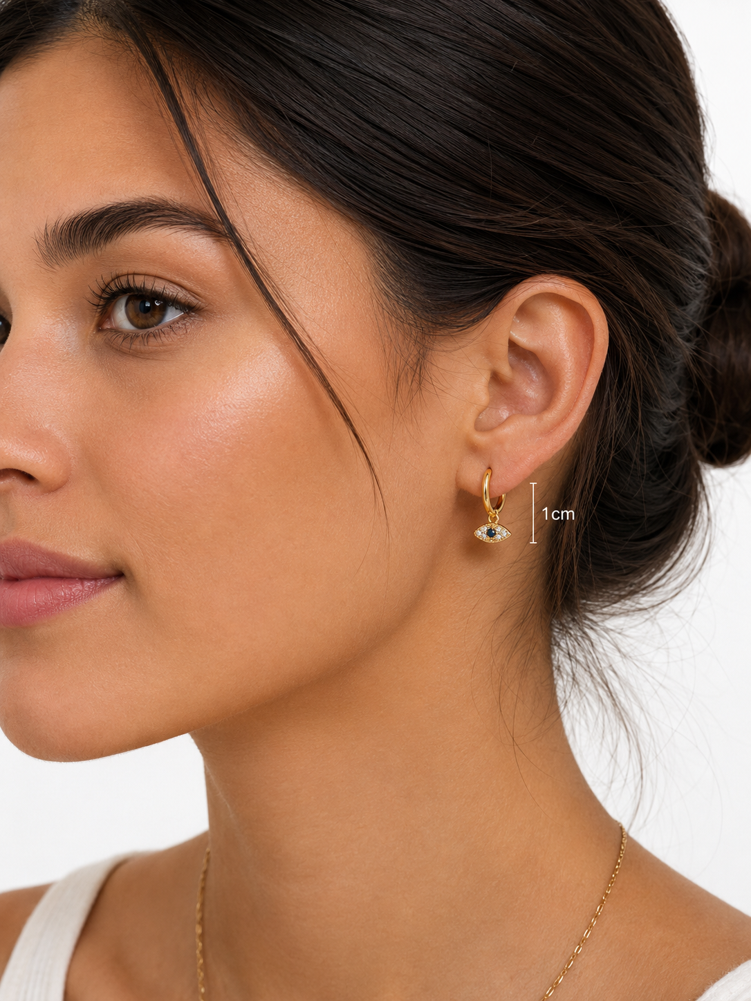 Gold Evil Eye Earrings