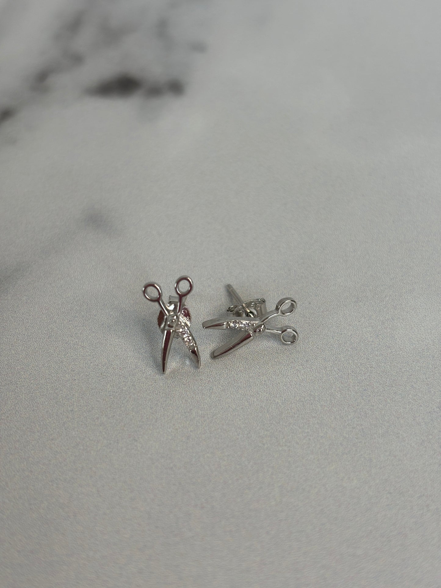 Sterling Silver Scissor Earrings