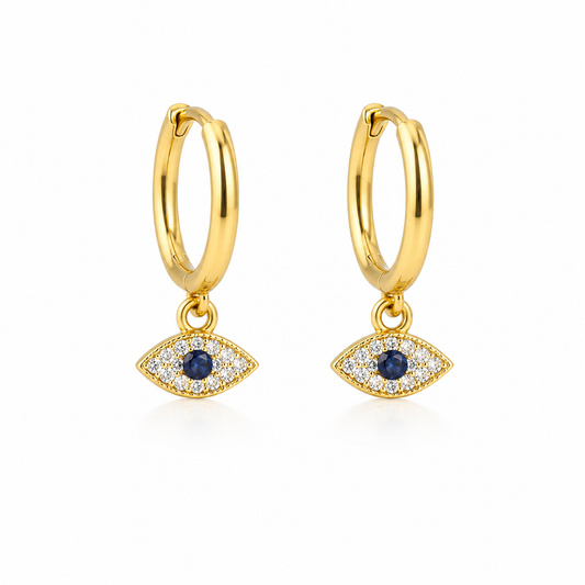 Gold Evil Eye Earrings