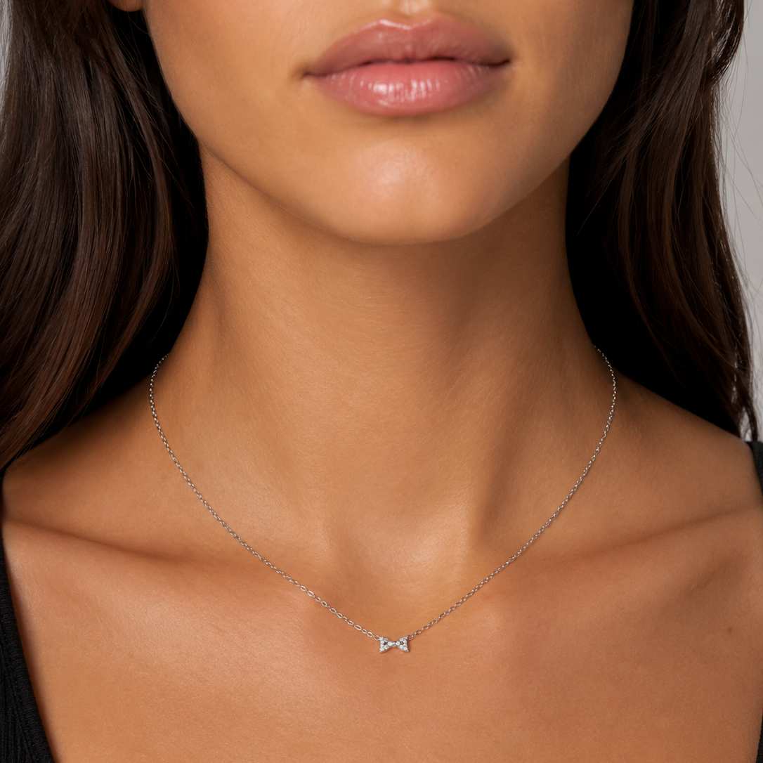 Dainty Bow Necklace
